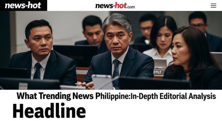 Philippine newsroom evaluating trending news and policy decisions