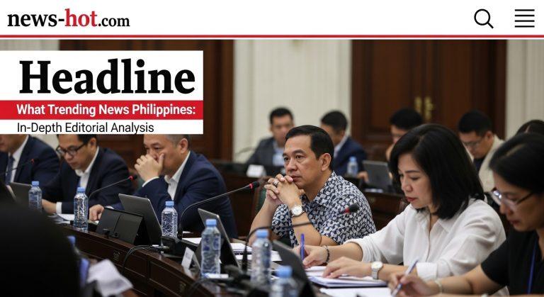 Philippine newsroom evaluating trending news and policy decisions