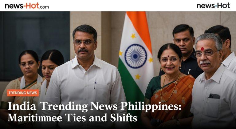 Editorial illustration of India-Philippines maritime cooperation across sea routes