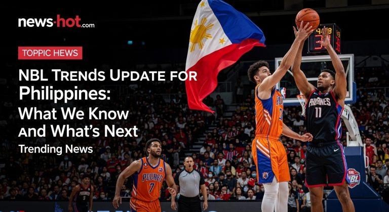 Basketball players in action on an NBL court with Filipino fans in the stands.