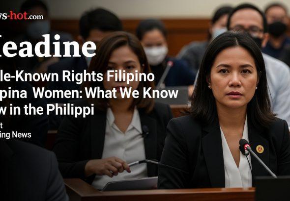 Filipino women at a community advocacy meeting with legal documents